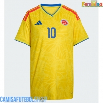Camisa de time de futebol Colômbia James Rodriguez #10 Replicas 1º Equipamento Feminina Mundo 2026 Manga Curta